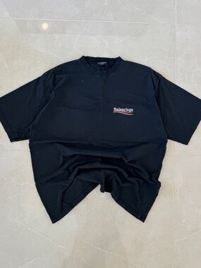 Balenciaga Men's Political Campaign Logo Short-Sleeve Tee